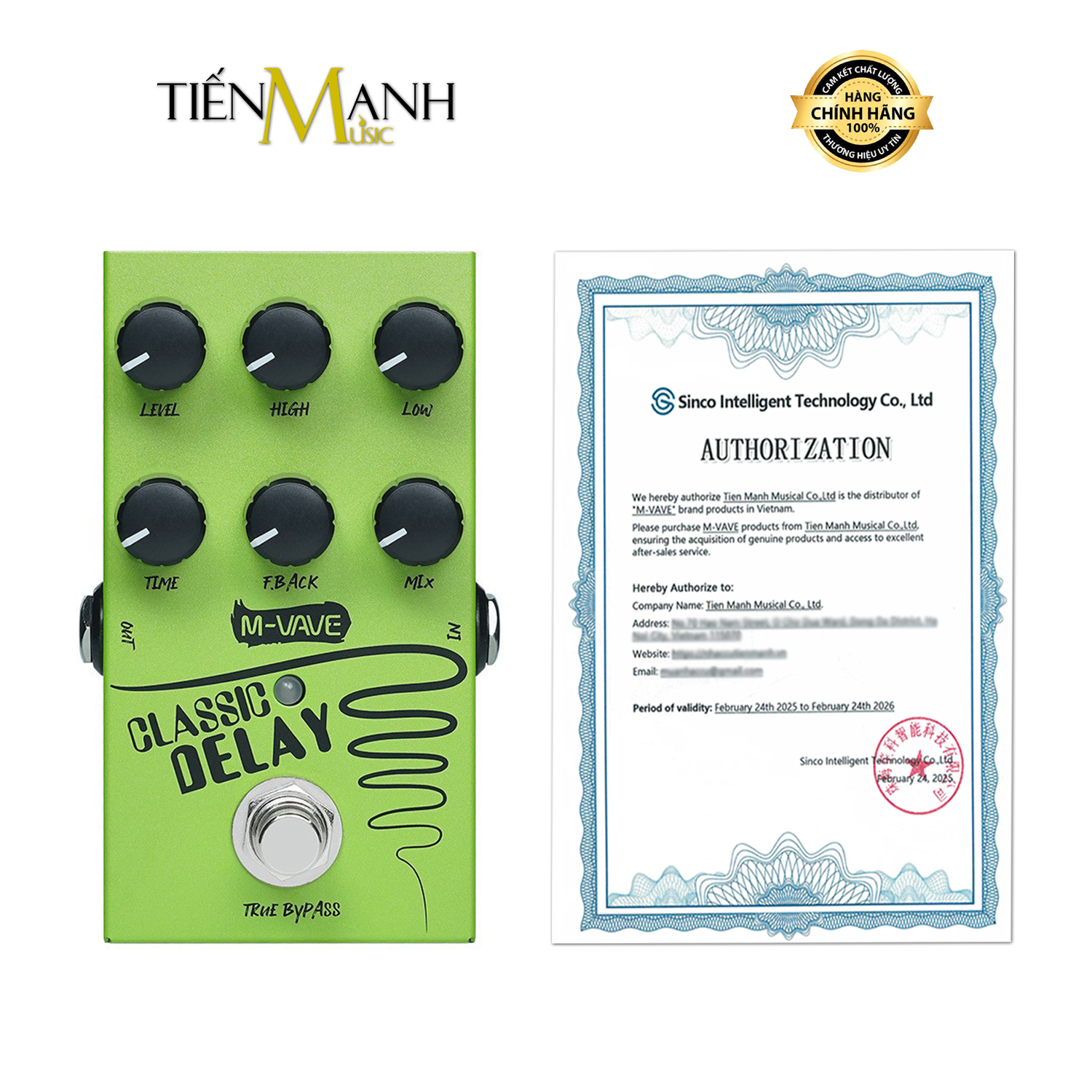 Phơ Guitar MVave Classic Delay Effect Pedal